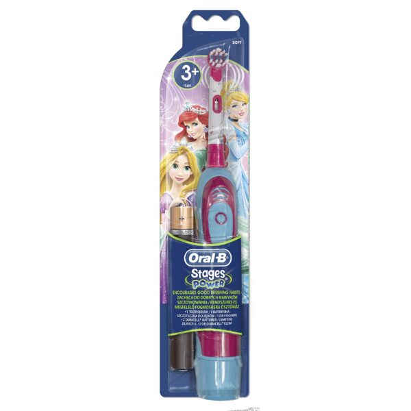 Oral-B Stages Power Kids Battery Toothbrush featuring Disney Cars or Princess