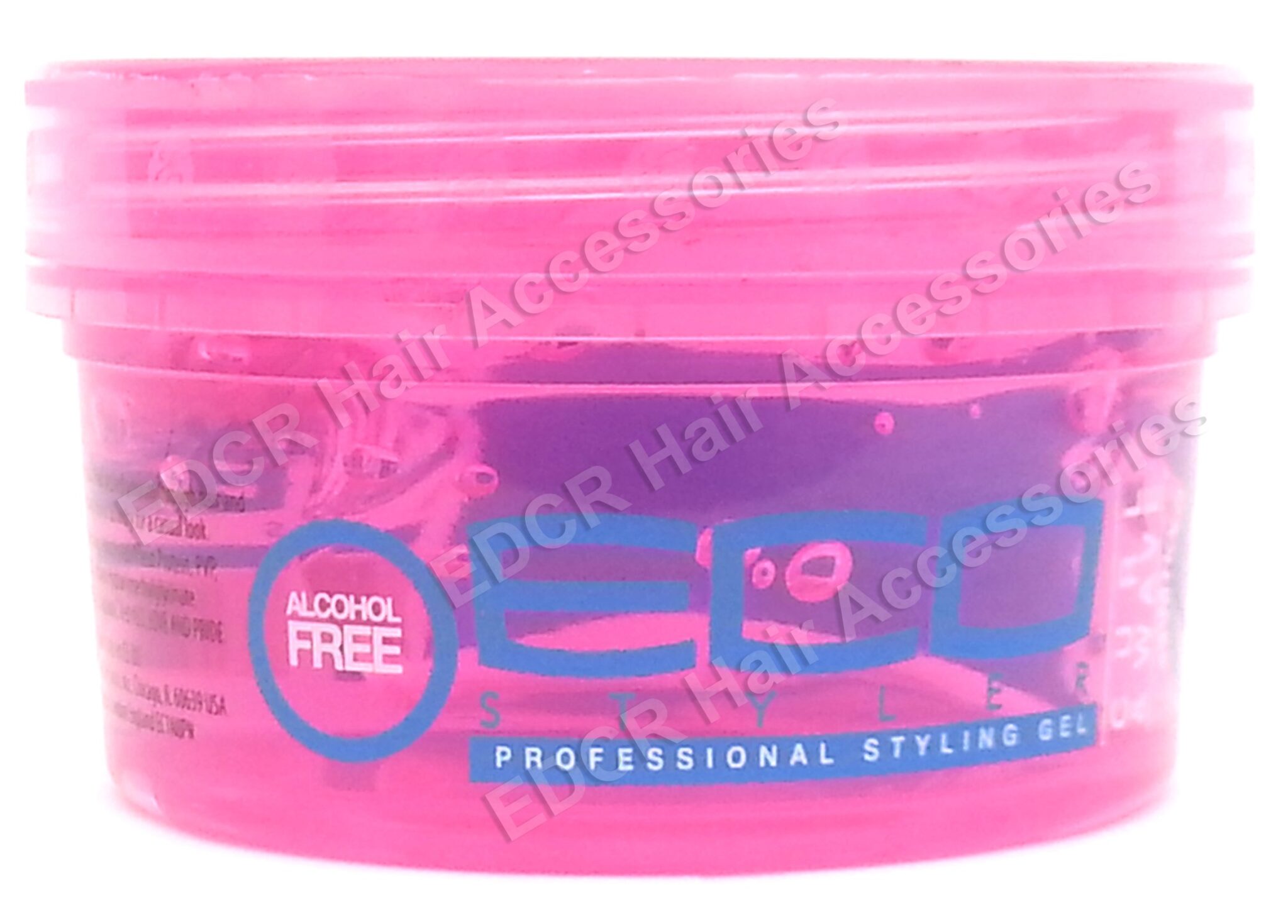 Eco Professional Curl & Wave Styling Gel Firm Hold All Types Of Hair 8 oz Pink