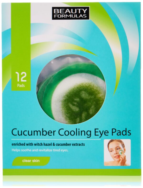 Beauty Formulas Clear Skin Cucumber Cooling Eye Pads 12'S