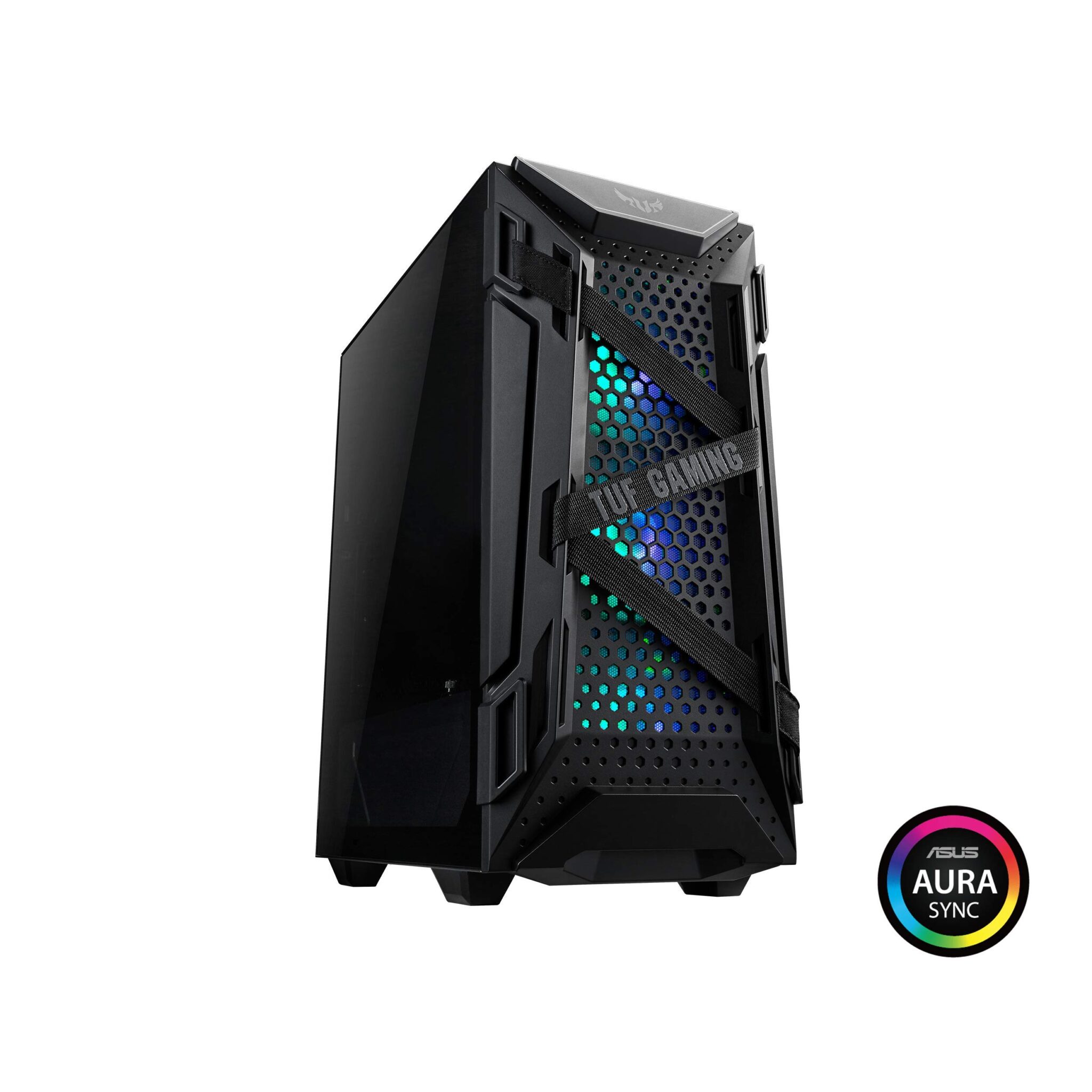 ASUS TUF Gaming GT301 ATX Mid-Tower Compact Case with Tempered Glass Side Panel, Black