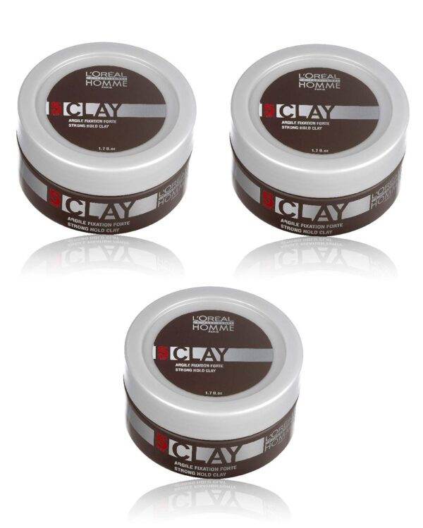 Loreal LP Homme Clay Paste 3 x 50 ml Styling Intensiver Matt-Effekt für starke Fixierung