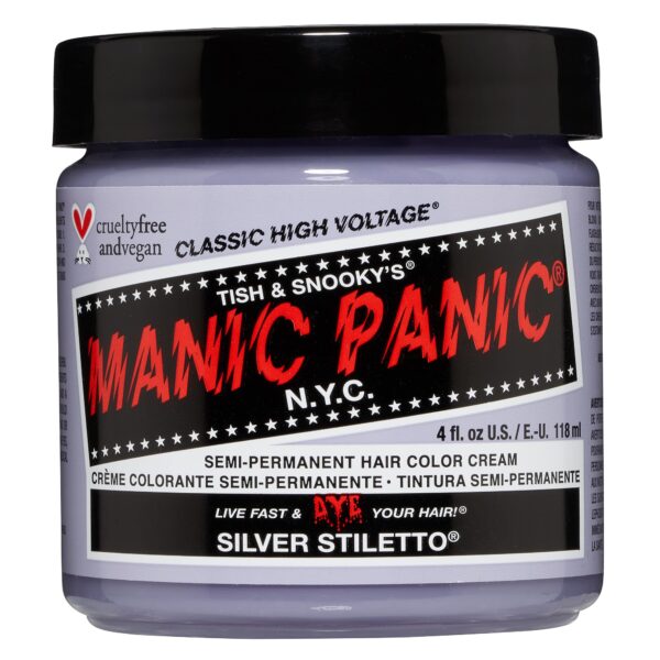 Manic Panic High Voltage Classic Cream Formula, Silver Stiletto, 0.118 kg