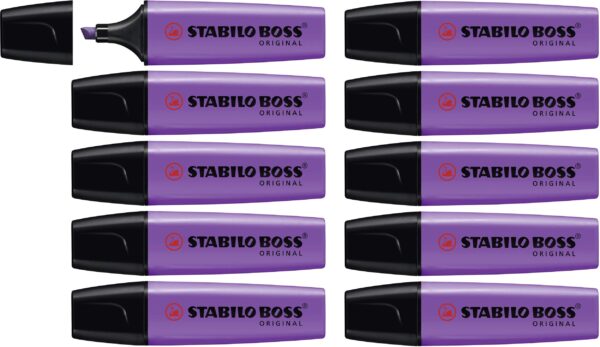 Highlighter - STABILO BOSS ORIGINAL - Pack of 10 - Lavender