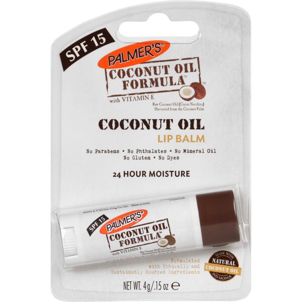 Palmer's Coconut Oil Formula Coconut Oil Lip Balm SPF 15, 4g, White, (Pack of 1)