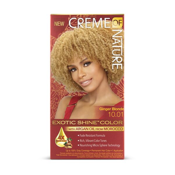 Creme of Nature hair colour, exotic shine colour ginger blonde 10.01