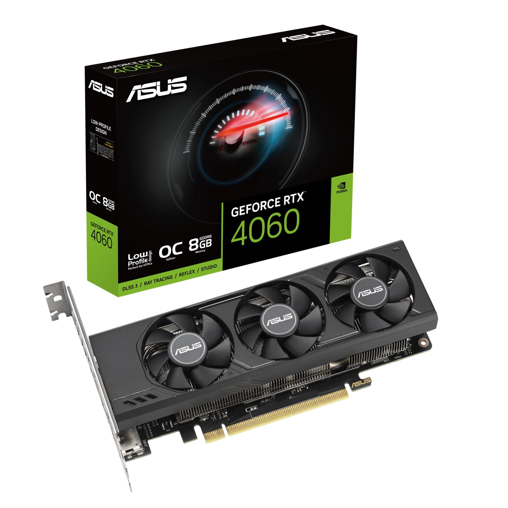 ASUS GeForce RTX 4060 LP BRK OC Edition 8GB GDDR6 Gaming Graphics Card (Nvidia RTX4060 DLSS 3, PCIe 4.0, 2X DisplayPort 1.4a, 2X HMDI 2.1a, RTX4060-O8G-LP-BRK)