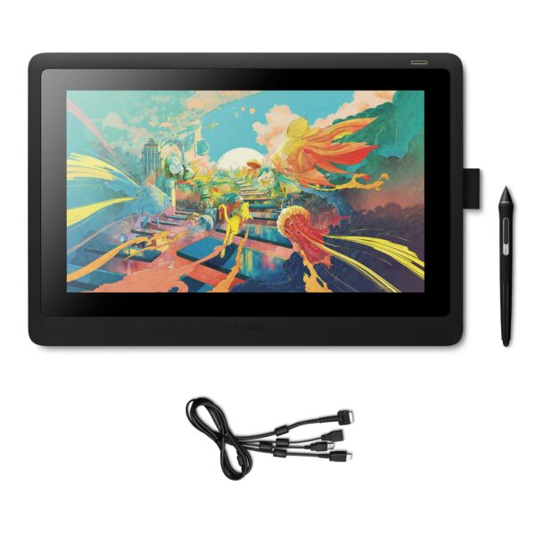 Wacom Cintiq 16 – Drawing Tablet with Screen, Stylus Pen Battery-free & Pressure-sensitive, Compatible with Windows & Mac, Full HD Resolution, Perfect Tablet for Drawing, Graphics or Remote Working