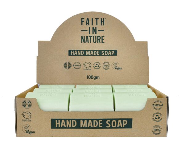 Faith In Nature Natural Rosemary Hand Soap Bar Box Set, Balancing, Vegan & Cruelty Free, No SLS or Parabens, 18 x 100g