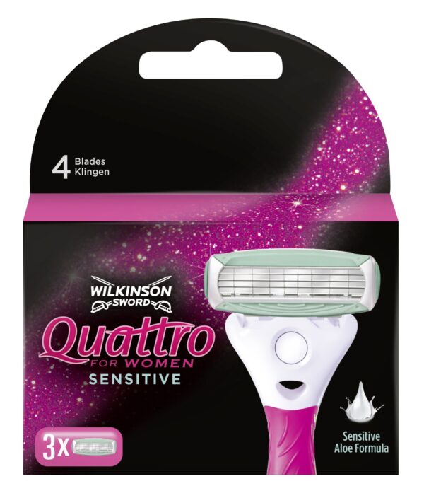 Wilkinson Sword Quattro for Women Sensitive 3 Razor Blades