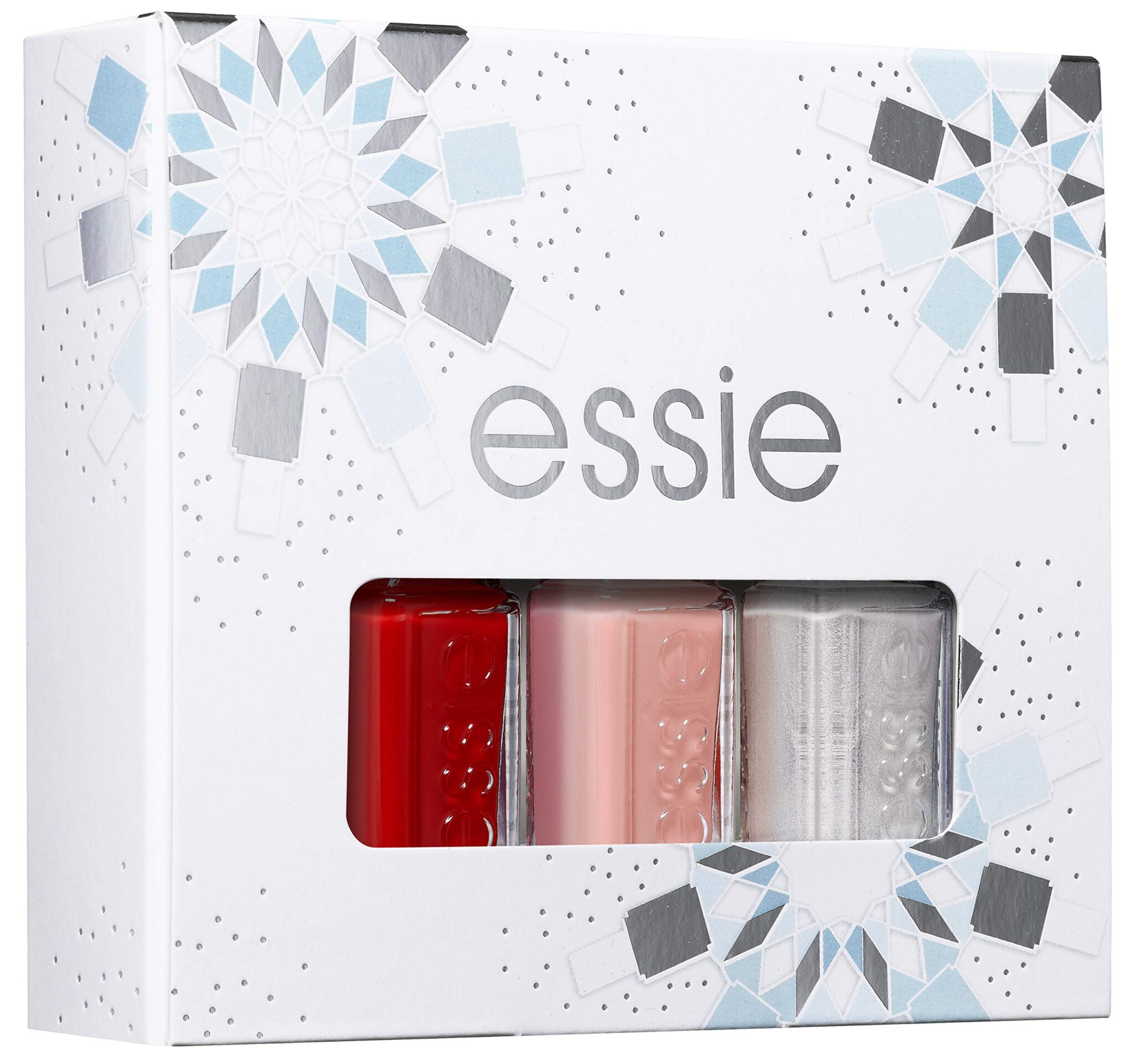 Essie Forever Yummy Red/Apres-Chic Silver Nail Polish Winter Wonderland Trio Kit