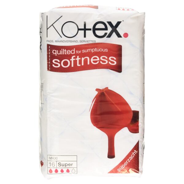 Kotex Maxi Super Sanitary Towels, 16 per Pack