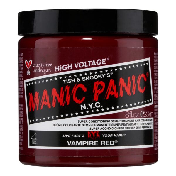 BIG POT Manic Panic 8oz High Voltage Classic Cream Formula Colour Hair Dye (Vampire Red)