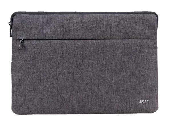 Acer Laptop Sleeve – Laptop Bag 15.6 Inch Notebook, Tablet, Laptop Bag, Water-Repellent Outer Material, Protection Against Dirt and Shock Damage, Front Pocket, Light Grey