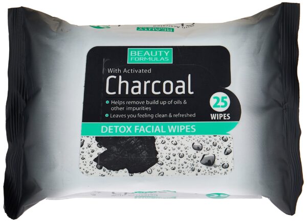 BEAUTY FORMULAS FACIAL WIPES CHARCOAL DETOX