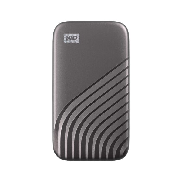 WD 2TB My Passport Portable SSD, External NVMe Solid State Drive, USB-C, up to 1050 MB/s, Works with PC, Xbox and Playstation, 2-meters drop resistance, Space Grey