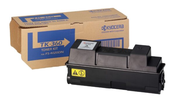 Kyocera TK-360K Toner Black, Original Premium Cartdrige 1T02J20EUC. Compatible ECOSYS FS-4020DN