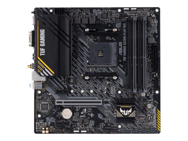 Asus TUF GAMING A520M-PLUS WIFI, AMD A520, AM4, Micro ATX, 4 DDR4, VGA, HDMI, DP, AC Wi-Fi, 1x M.2