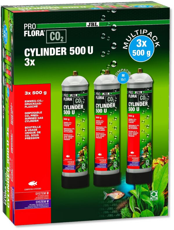 Jbl - JBL ProFlora U500 CO2 (Pack of 3) (CO2 CYLINDER 500 U 3x)