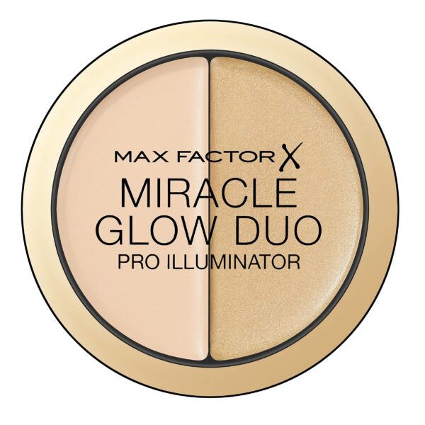 Max Factor Miracle Glow Duo Pro Illuminator, Creamy Highlighter, 10 - Light