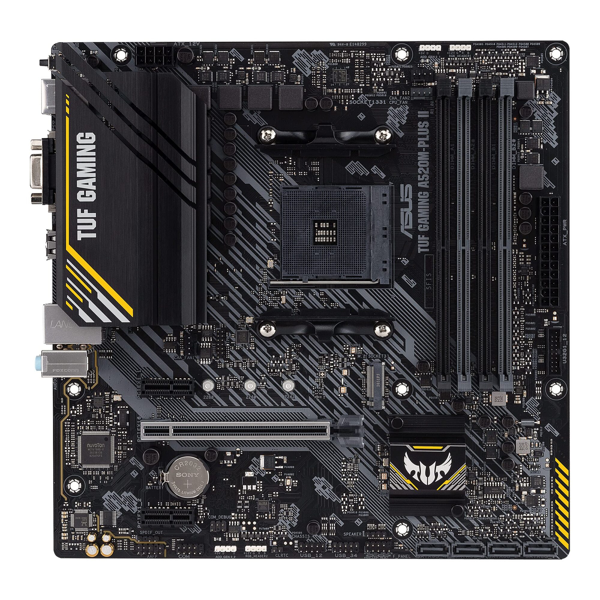 ASUS AMD A520 (Ryzen AM4) micro ATX gaming motherboard with M.2 support, DisplayPort, HDMI, D-Sub, USB 3.2 Gen 1 ports, SATA 6 Gbps, and AURA Addressable Gen 2 headers