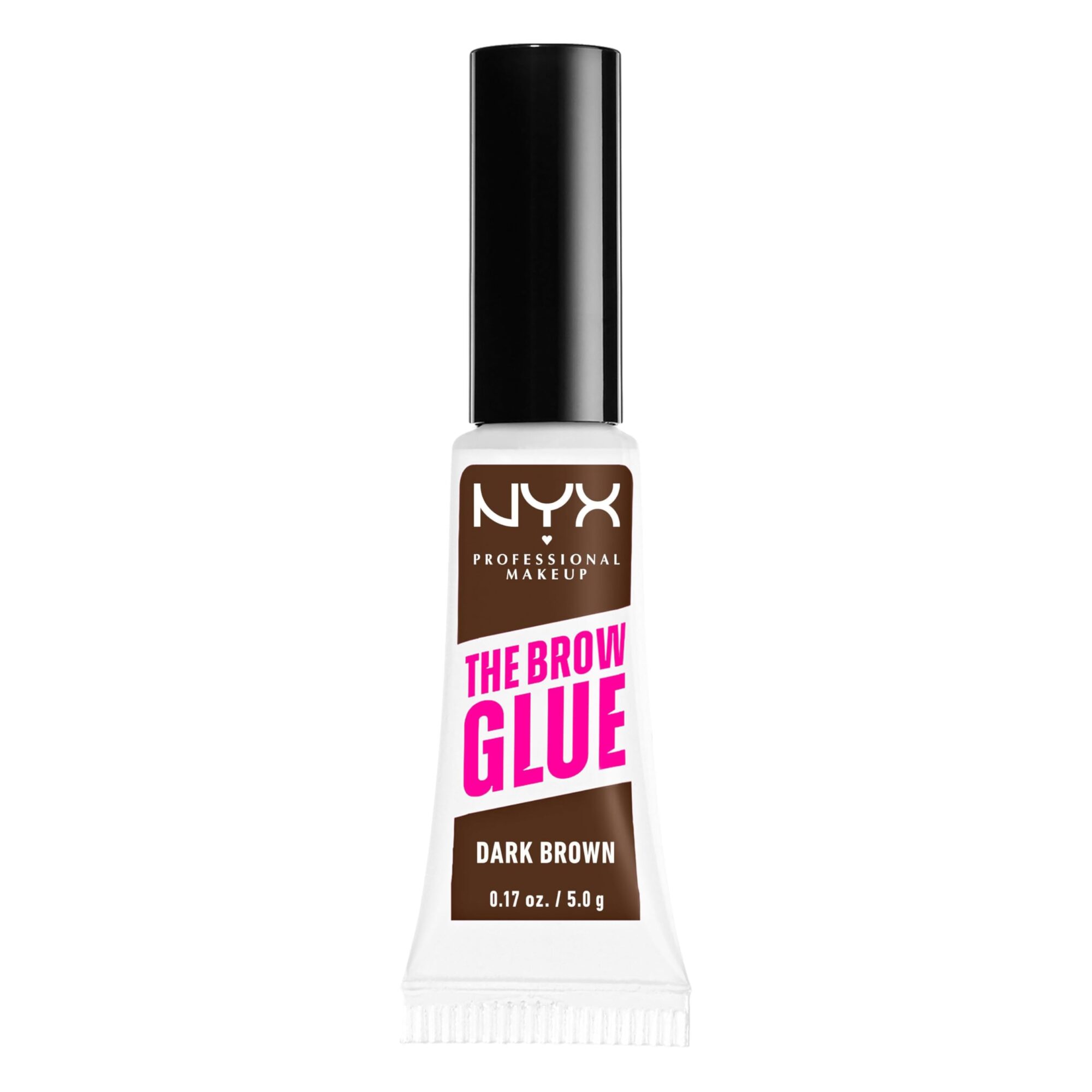 NYX Professional Makeup Tinted Brow Glue, Instant Eyebrow Styler, Laminated Brow Look, Dark Brown