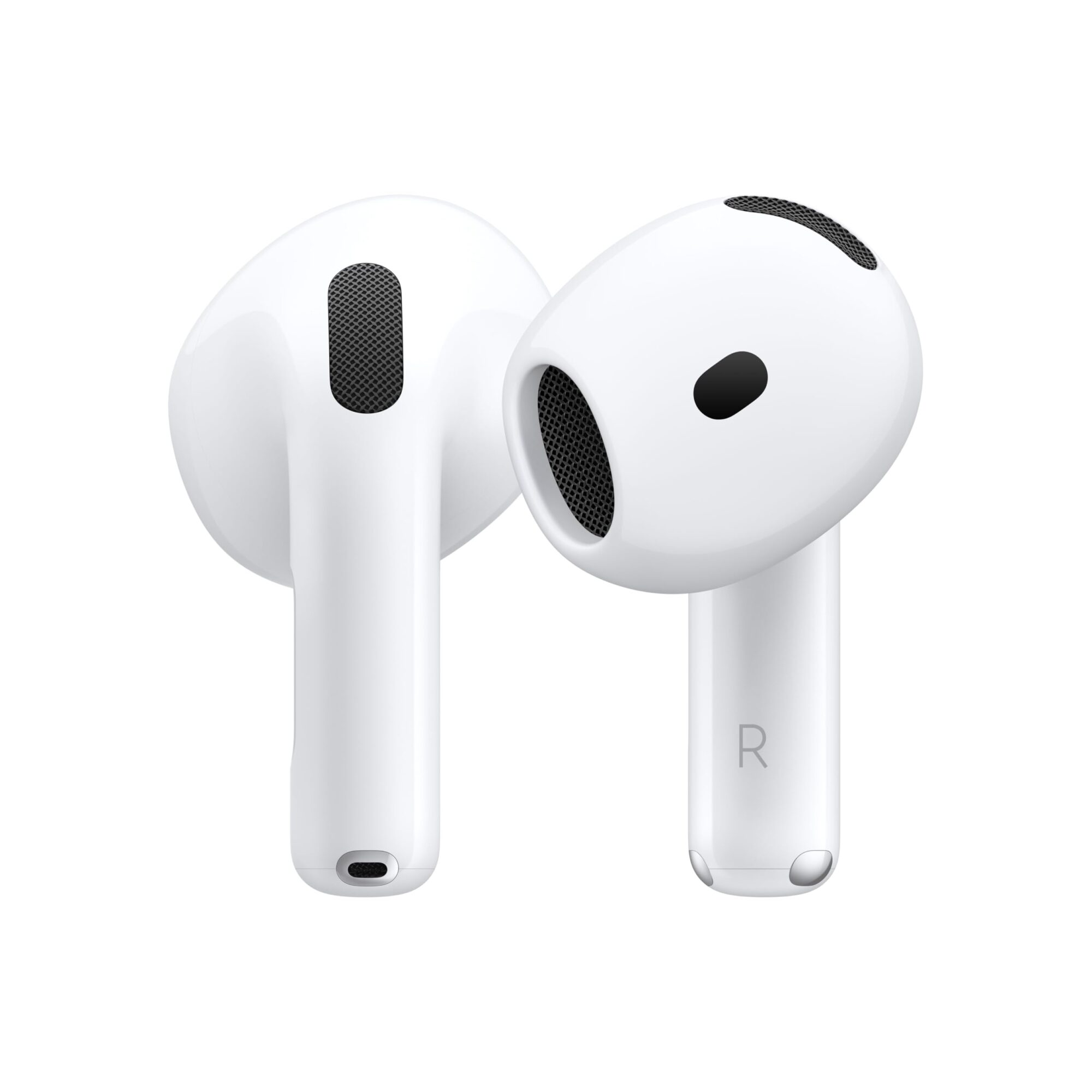 Apple AirPods 4 Wireless Earbuds, Bluetooth Headphones, Personalised Spatial Audio, Sweat and Water Resistant, USB-C Charging Case, H2 Chip, Up to 24 Hours of Battery Life, Effortless Setup for iPhone