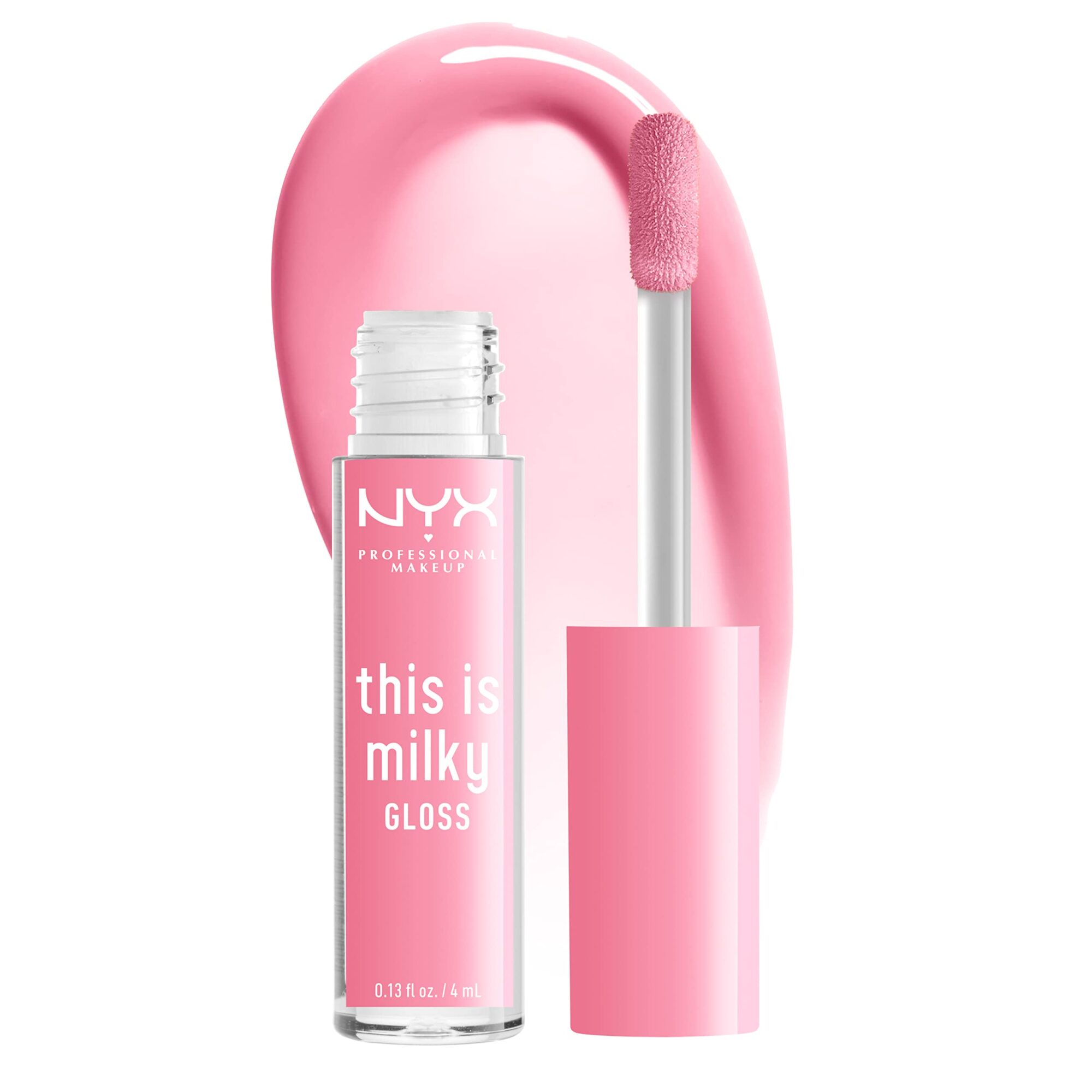 NYX PROFESSIONAL MAKEUP This Is Milky Gloss, Vegan Lip Gloss - Milk It Pink