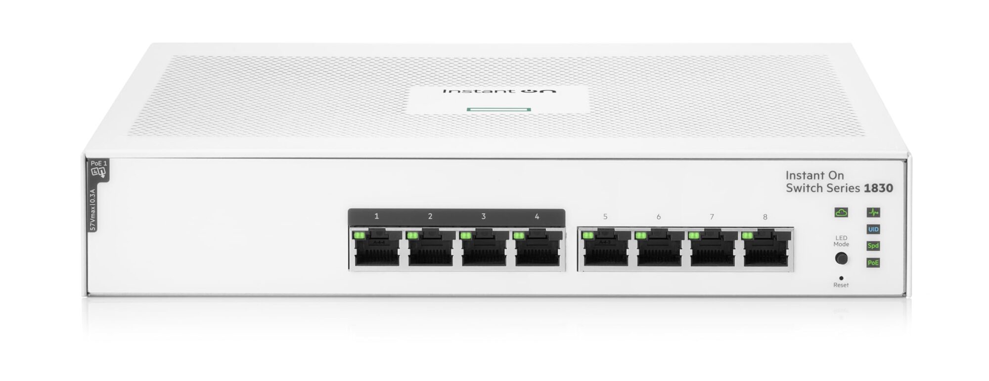 Hewlett Packard Enterprise Aruba Switch IOn 1830 8G 65W Europe - English, W126824801 (Europe - English)