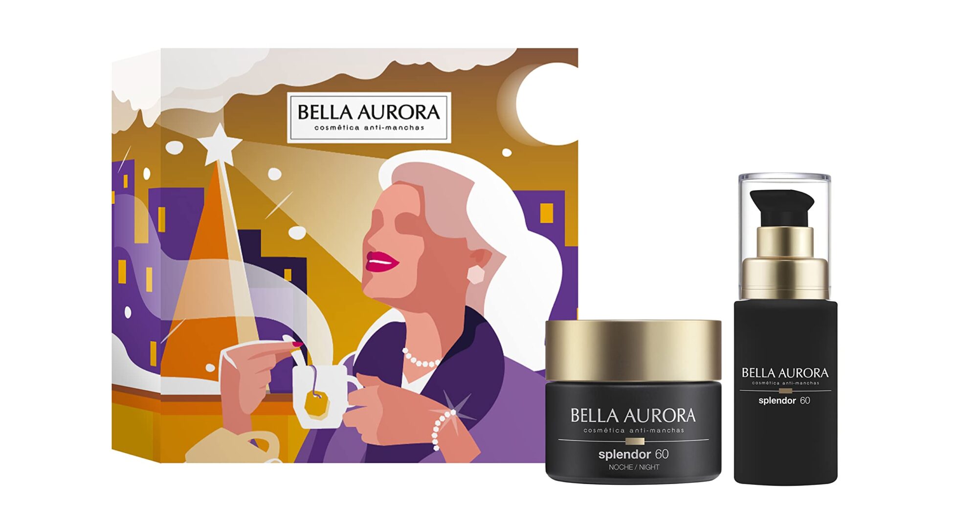 Estuche Bella Aurora Splendor 60 Noche 50 ml + Regalo