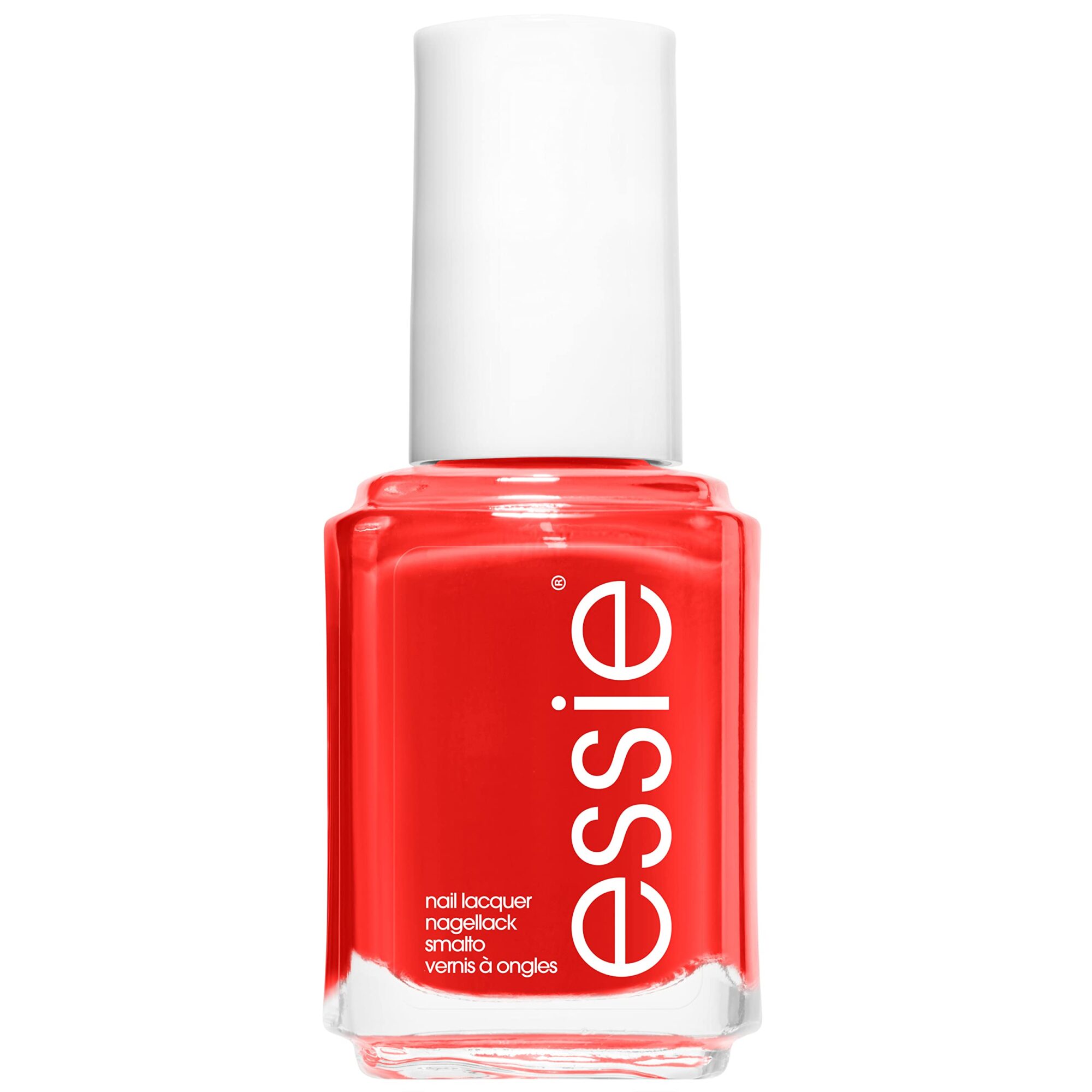 Essie Nail Polish 63 Too Too Hot Rich Sizzling Red Colour, Original High Shine and High Coverage Nail Polish 13.5 ml