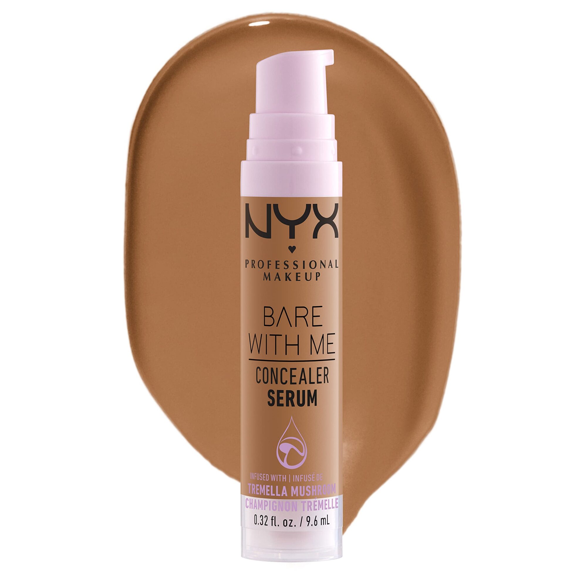 NYX Professional Makeup Bare With Me Concealer Serum, Natural, Medium Coverage, Deep Golden, 9.6ml