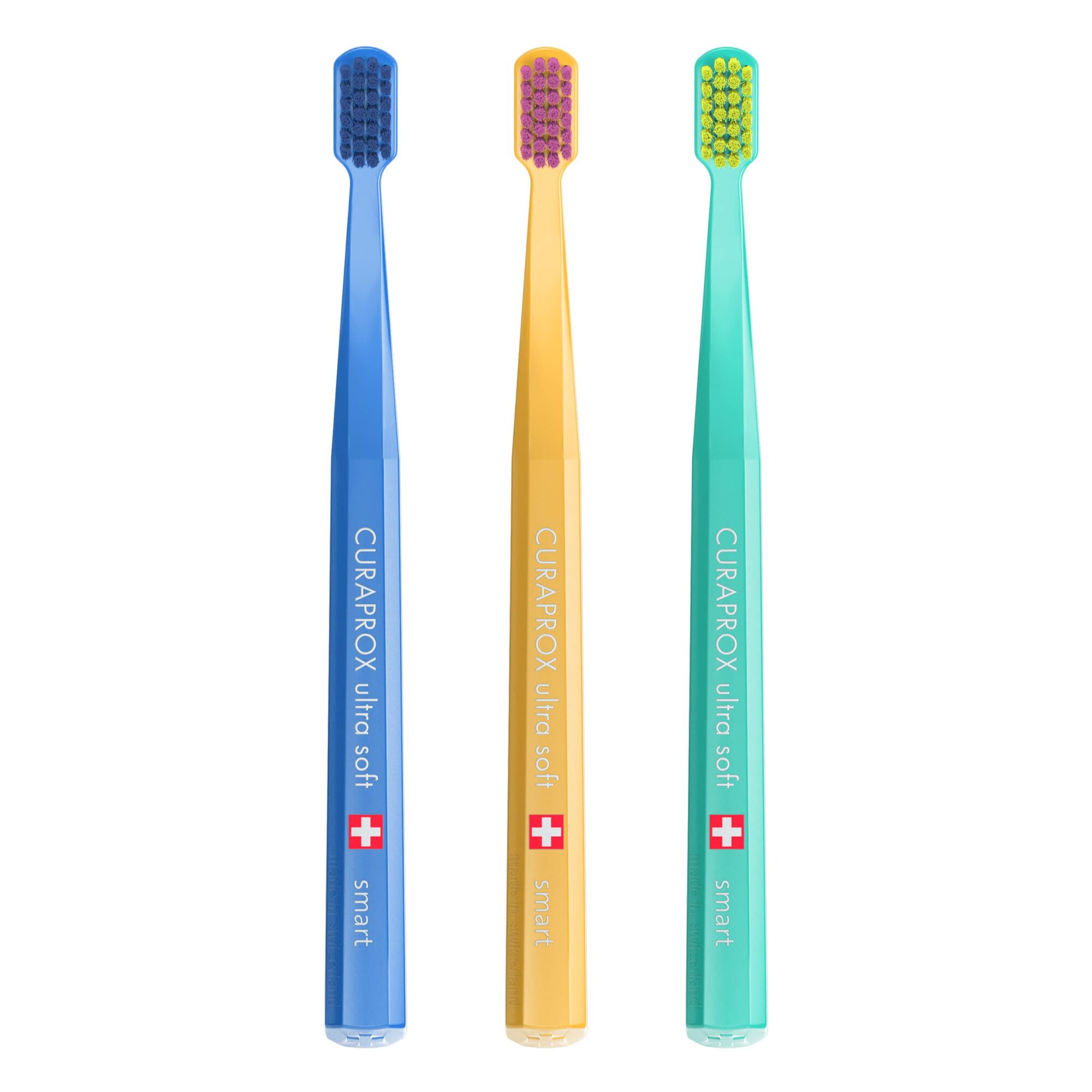 Curaprox Toothbrush CS Smart Trio Pack - 3 x Soft Small Head Toothbrush for Adults with 7600 CUREN? Filaments - Curaprox Manual Toothbrush