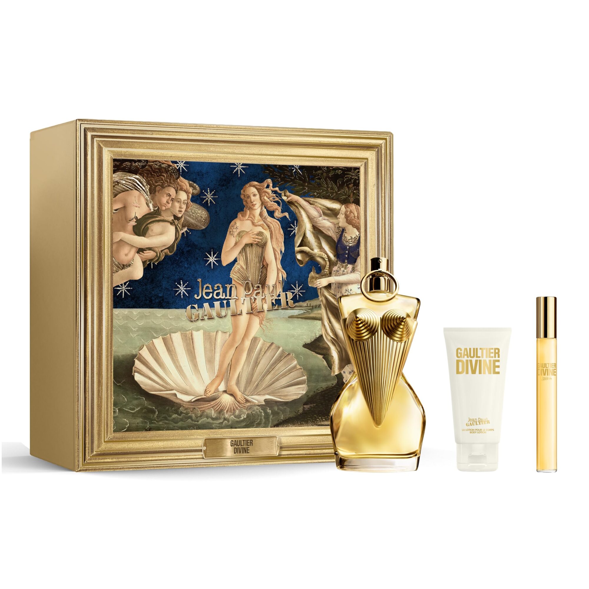 Jean Paul Gaultier Divine Eau de Parfum 100ml Gift Set 2024 (Contains 100ml EDP, 75ml Body Lotion and 10ml Travel Spray)