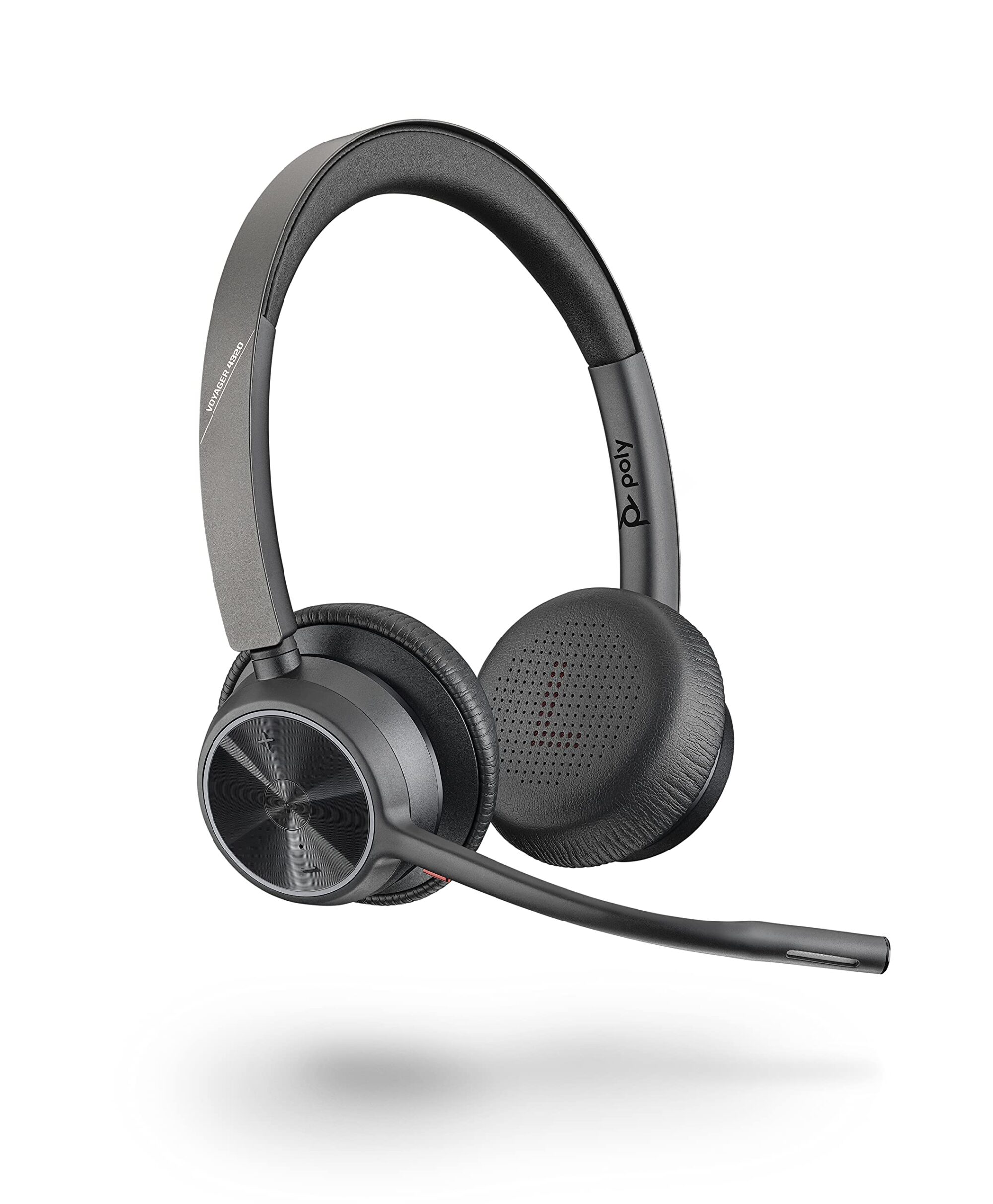 Poly - Voyager 4320 UC Wireless Headset (Plantronics) - Headphones with Boom Mic - Connect to PC/Mac via USB-C Bluetooth Adapter, Cell Phone via Bluetooth - Works with Teams, Zoom & More