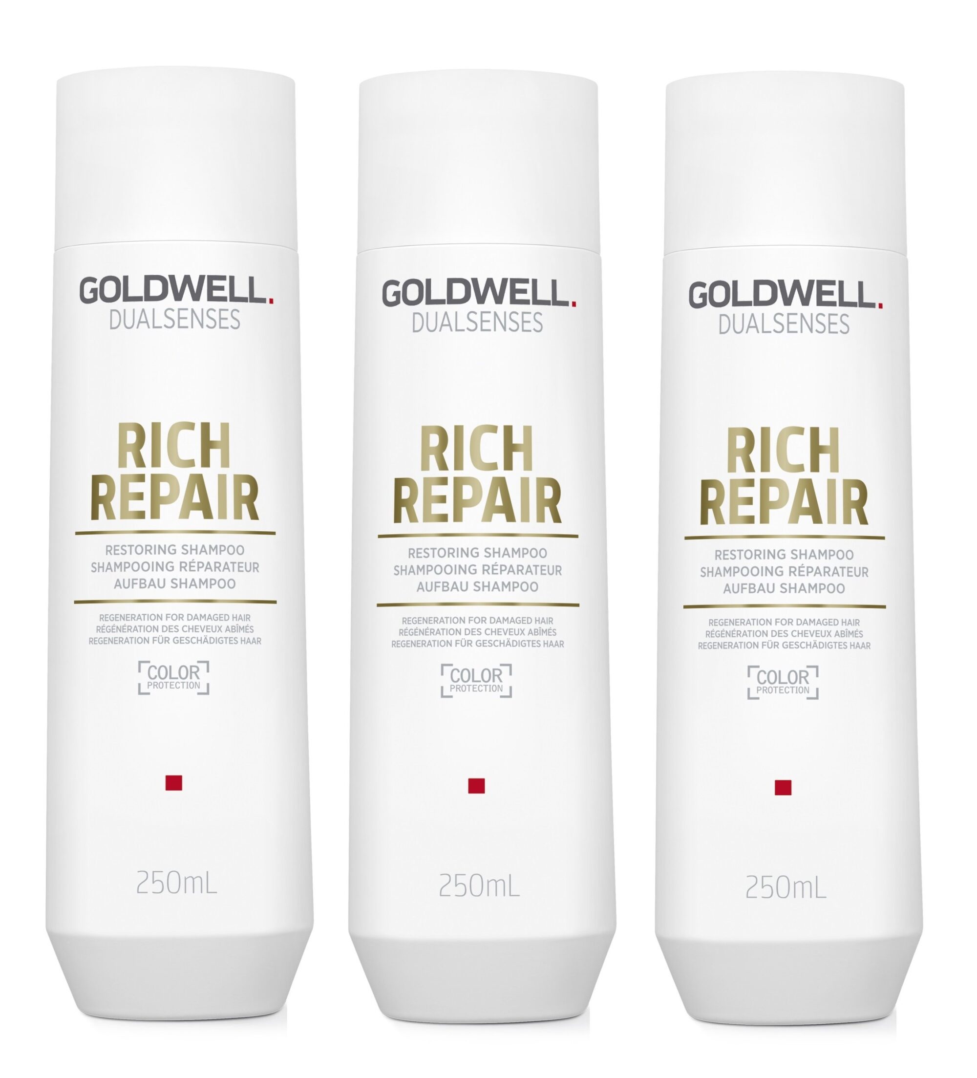 Rich Repair Dualsenses Goldwell Regeneration Shampoo for Damaged Hair 250 ml Pack of 3