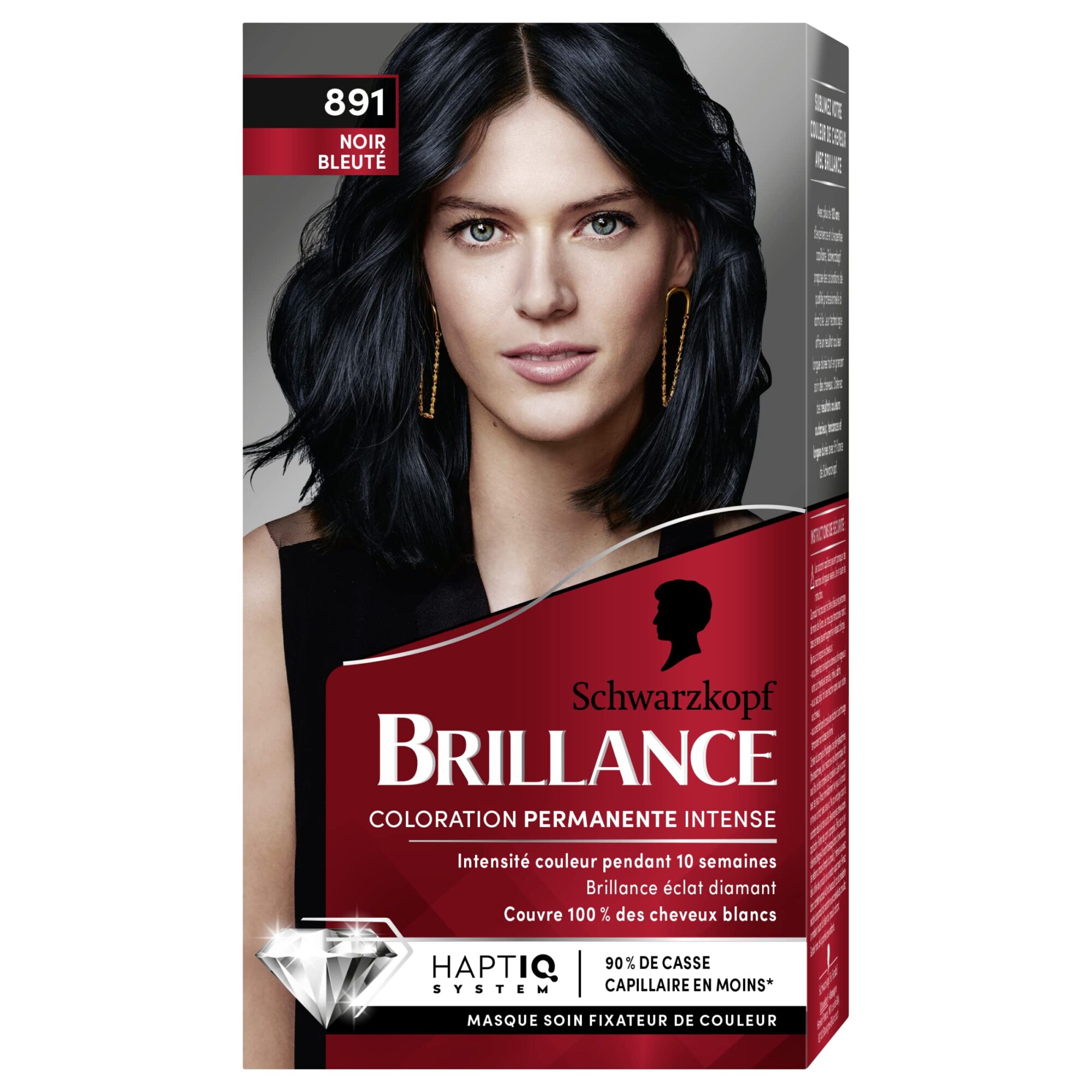 Brillance Coloration Permanente Noir Bleut? 891