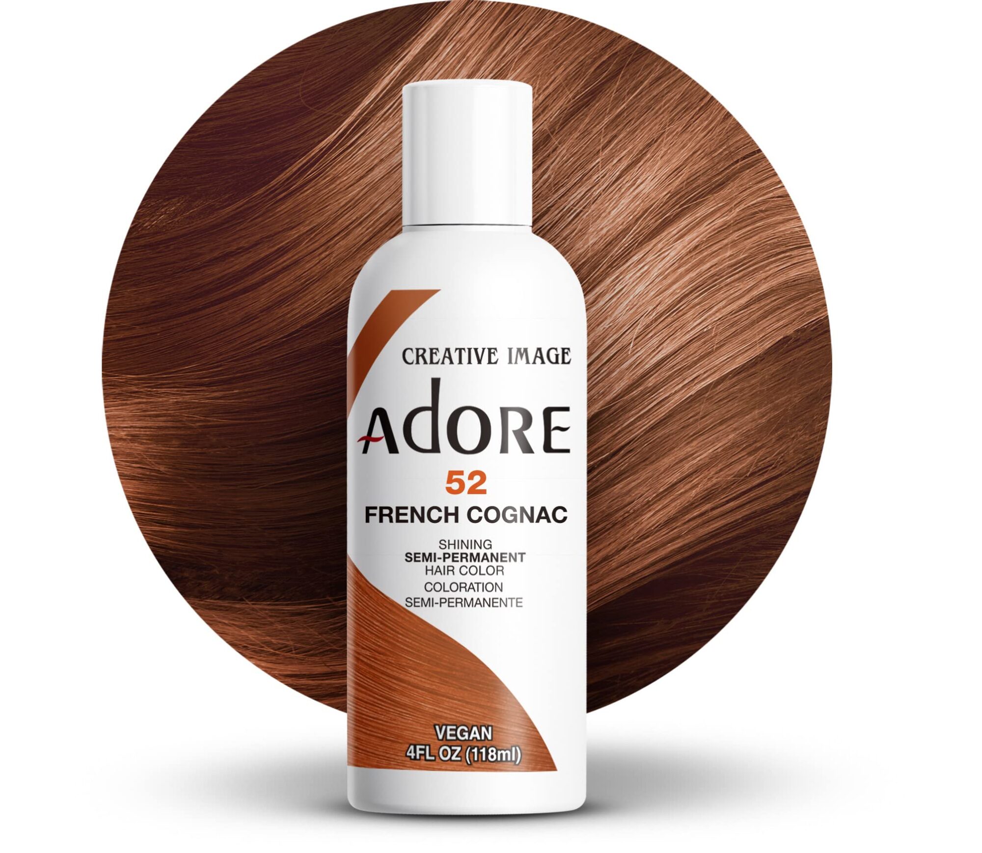 Adore Shining Semi Permanent Hair Colour, 52 French Cognac