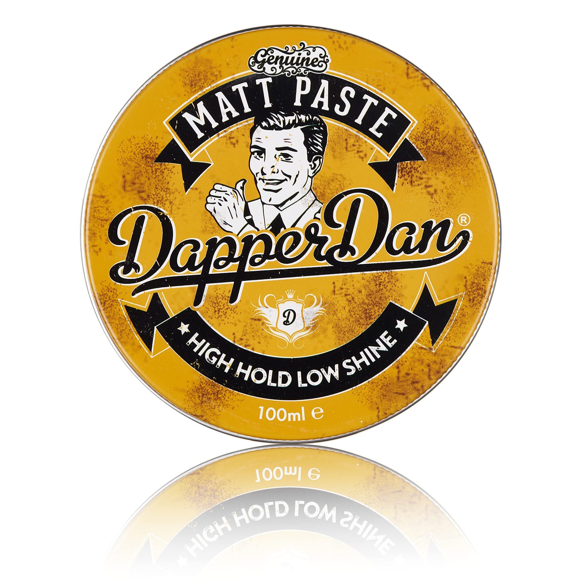 Dapper Dan Matt Paste, High Hold Low Shine Hair Paste for Men, Adds Texture with Flexible Hold for All Styles, Vintage Cologne Fragrance, 1 x 100ml