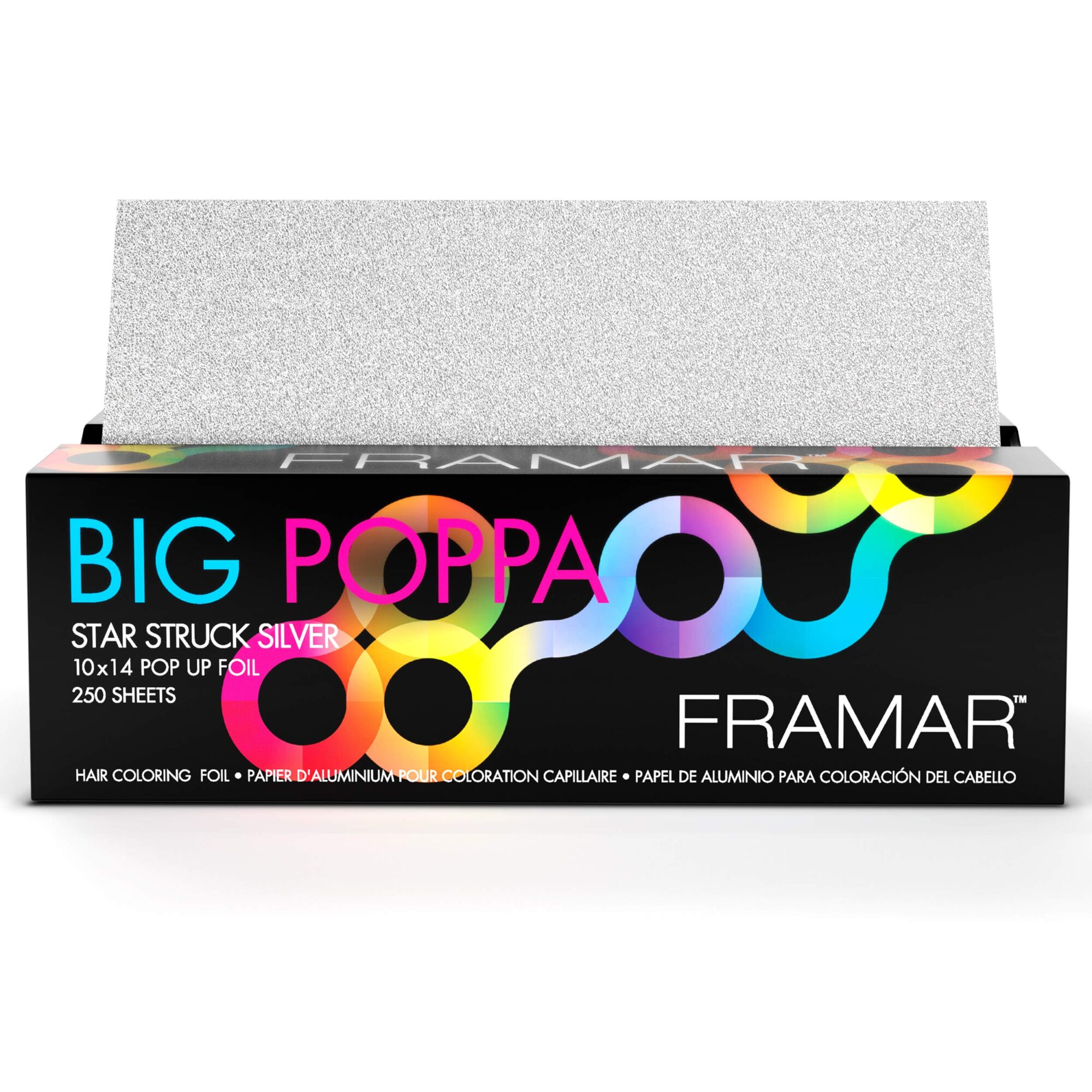 Framar Silver Embossed Pop Up Hair Foil, Hair Foils for Highlighting, Foils for Highlights, Hairdressing Foil for Hair Highlights, Highlighting Foil, Foil Sheets, Hair Foils for Colouring ? 500 Sheets