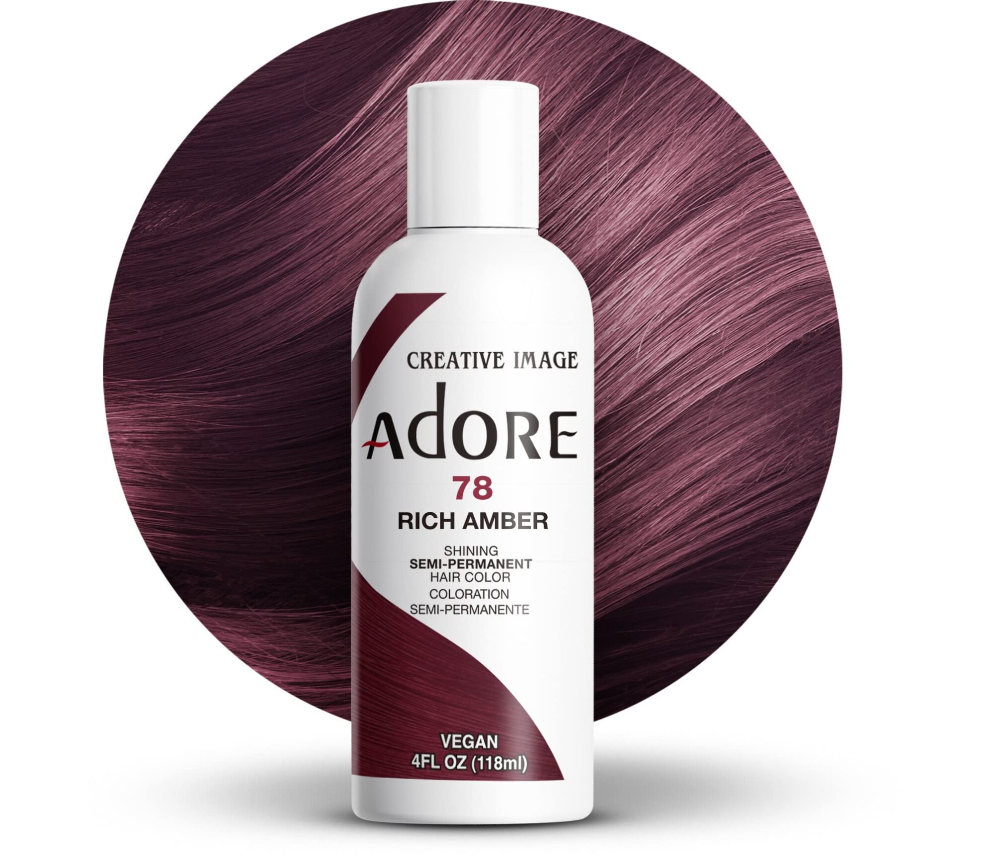 Adore Shining Semi Permanent Hair Colour, 78 Rich Amber